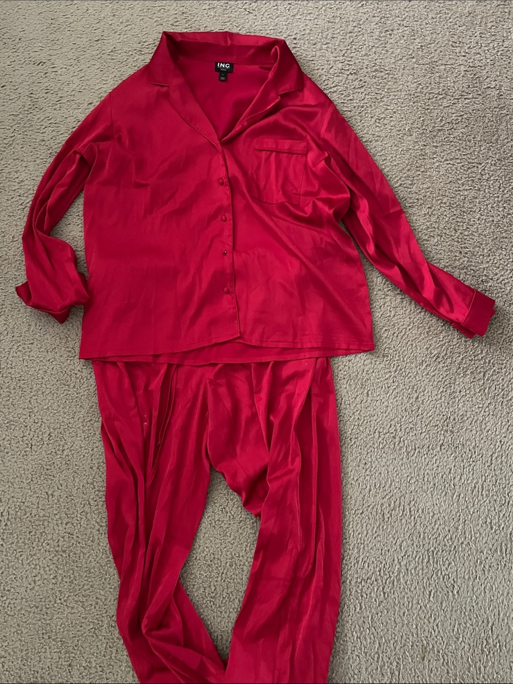Silky red pajama set ❤️
